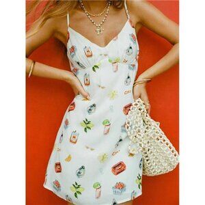 Printed V-Neck Cami Dress
